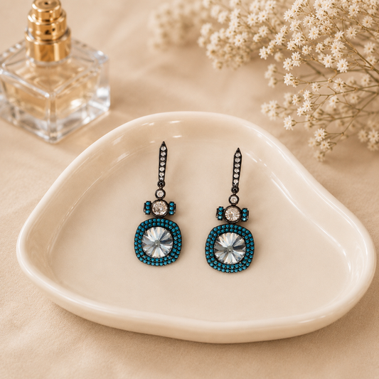 Blue crystal drops
