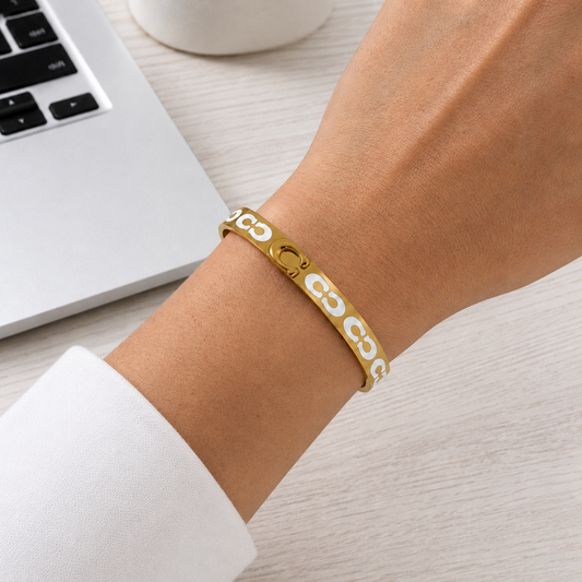 Enamel cc bracelet