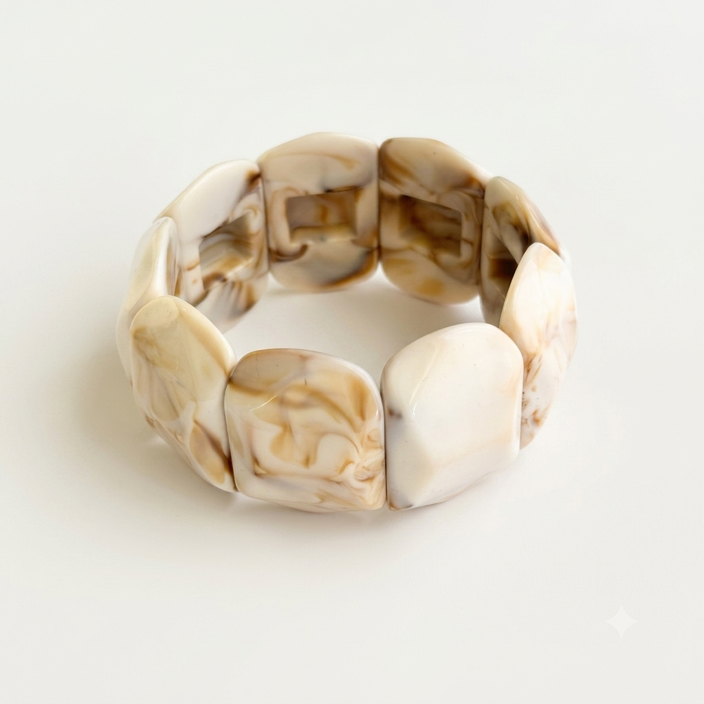 Vanilla Chunky Strechable Bracelet