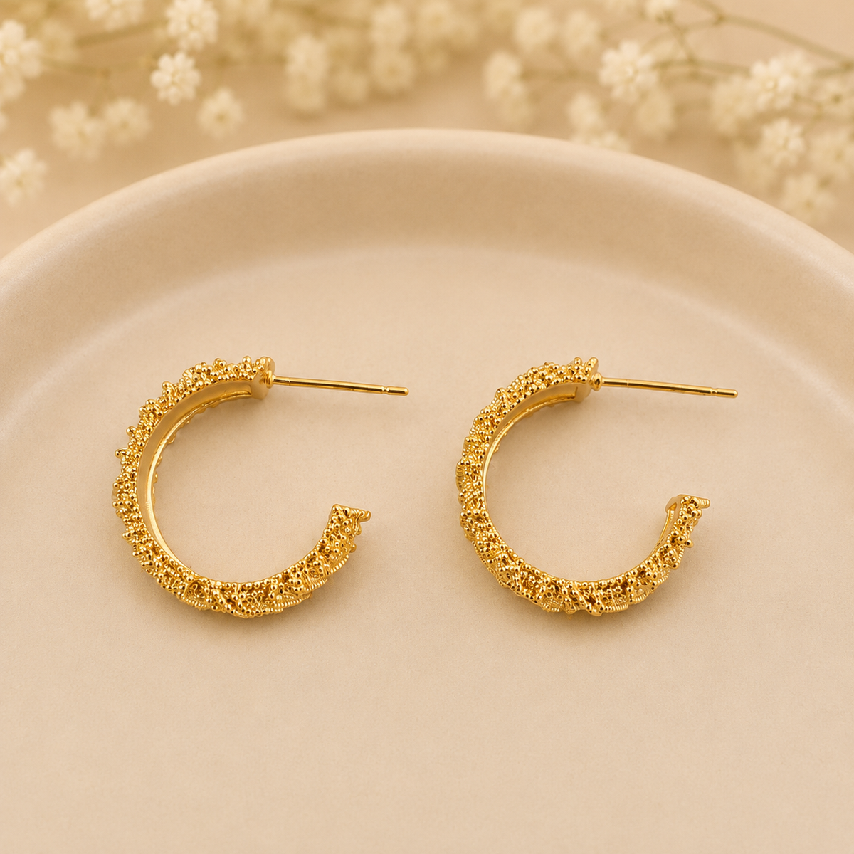Nazia gold small hoops