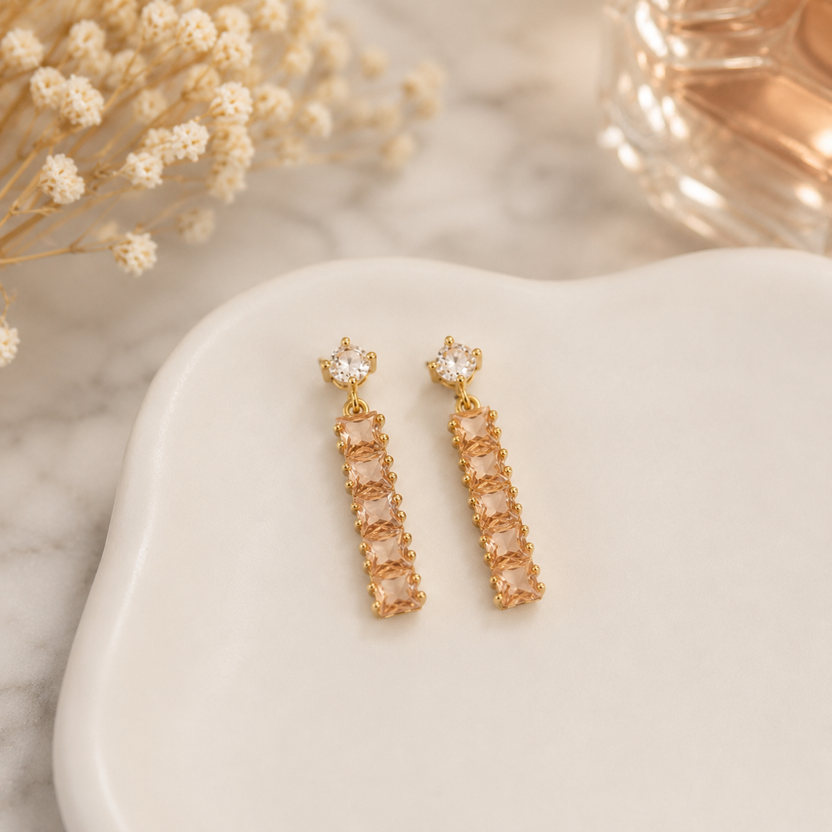 Champagne rush earrings