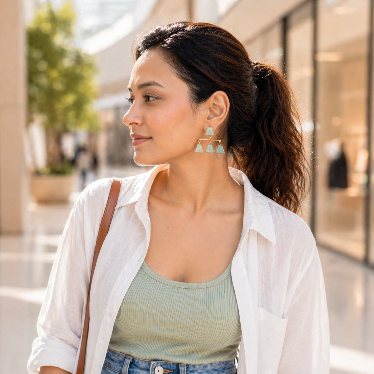 Tani mint earrings