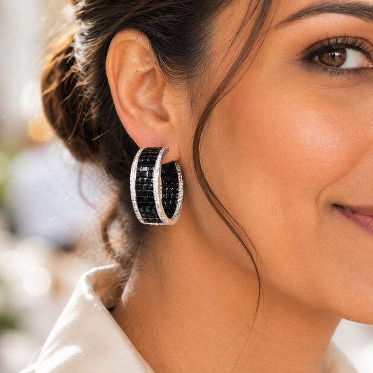 Bella black hoops