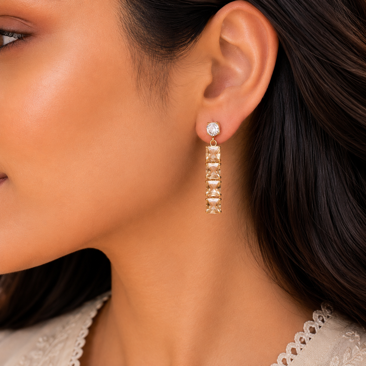 Champagne rush earrings