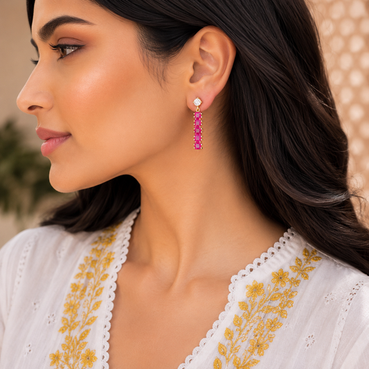 Ruby rush earrings