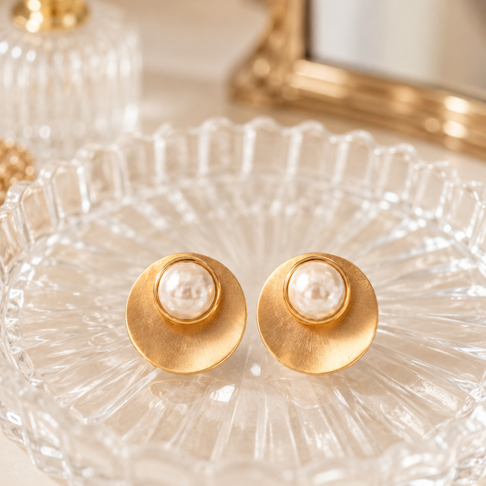 Pearl disc studs