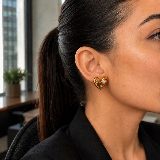 Heart ache studs