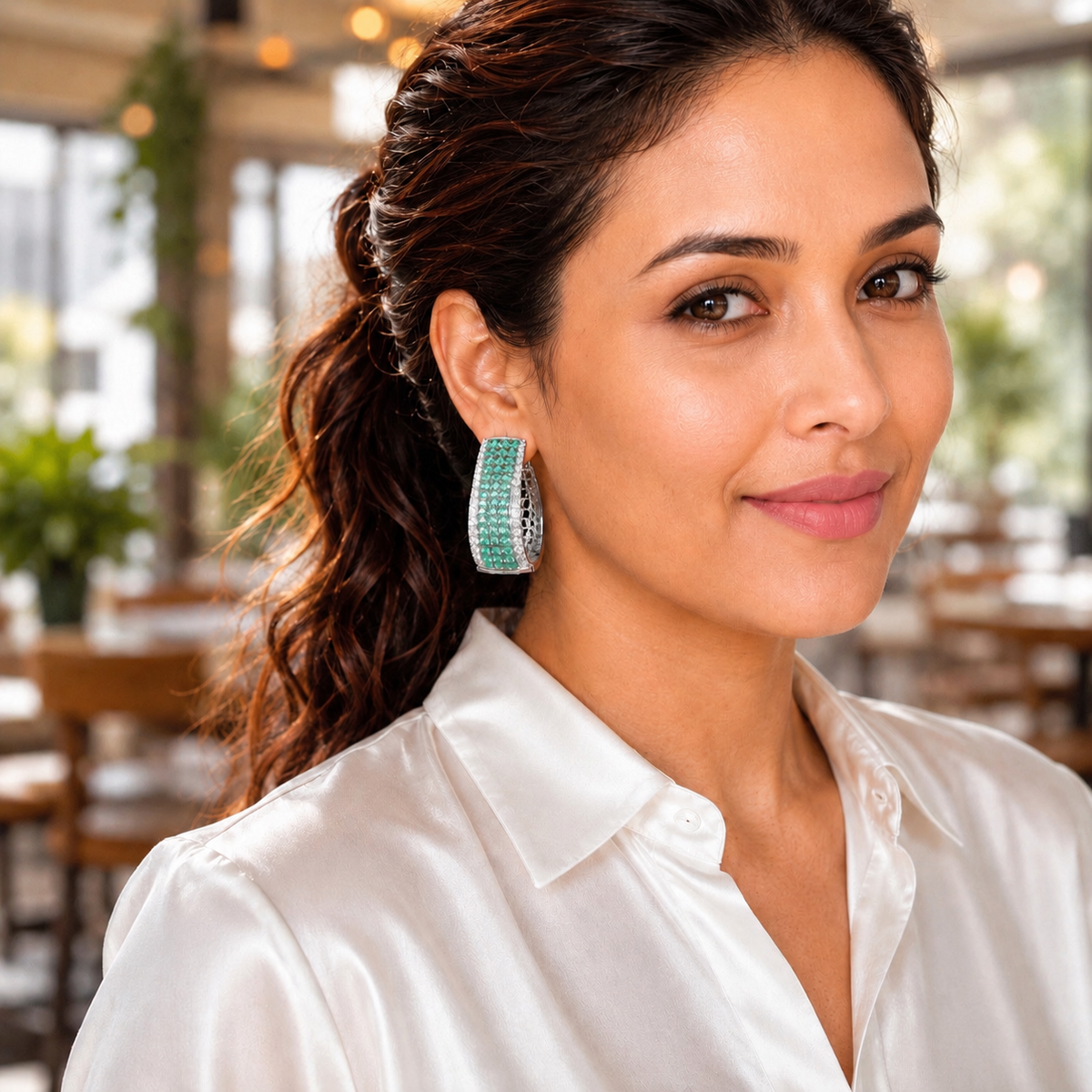 Mint luxe hoops