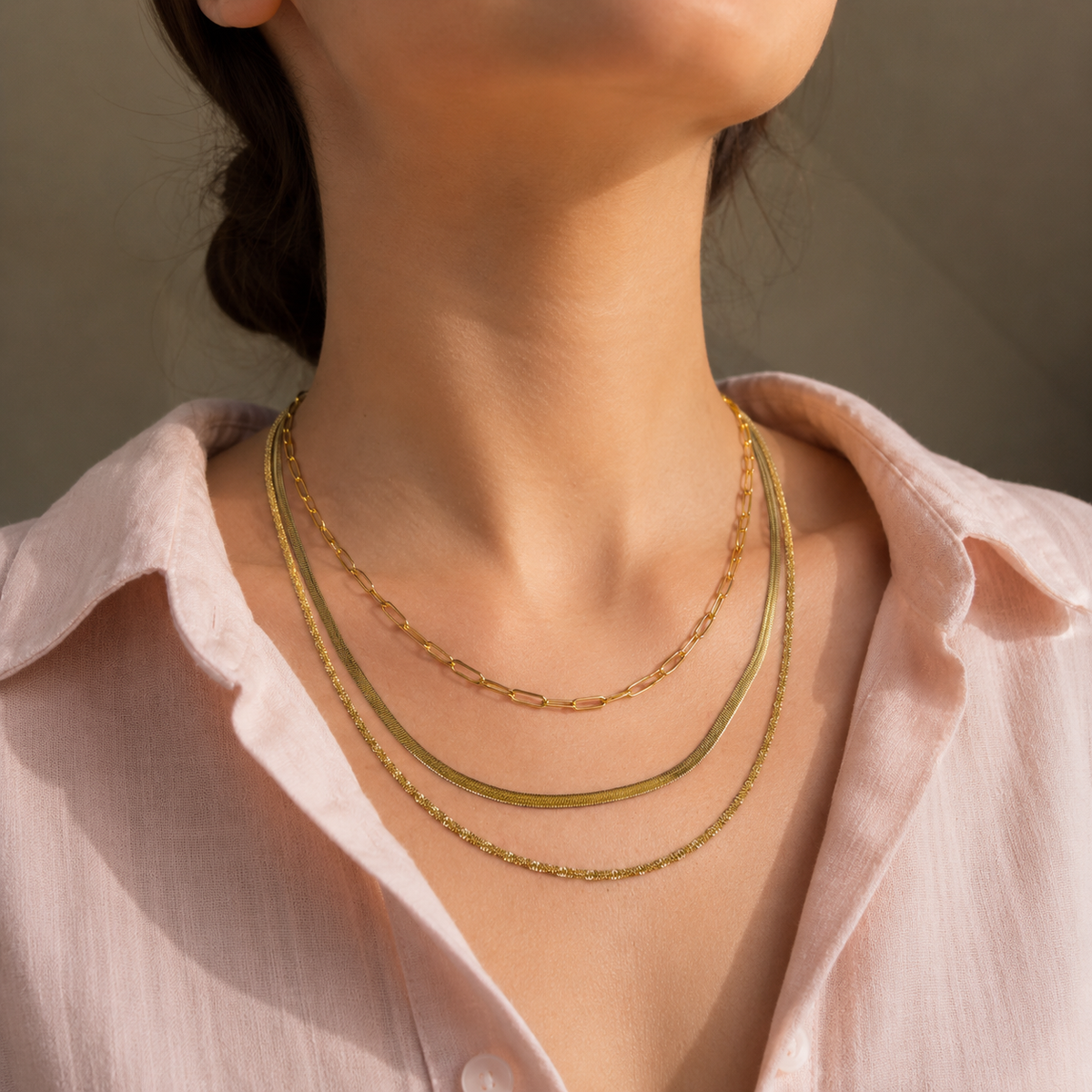 Three layered necklace