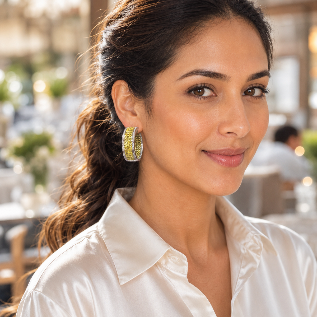 Bella yellow hoops