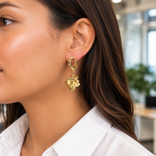 Textural flower danglers