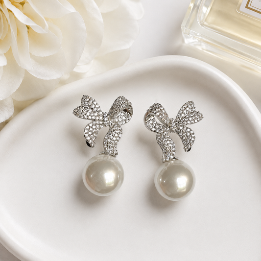 Ribbon Pearl Drop