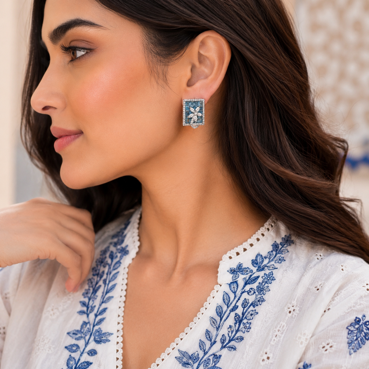 Sky Blue studs