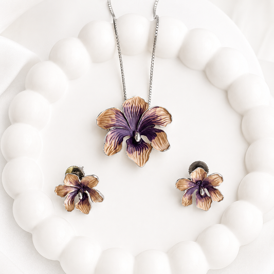 Violette Bloom Pendent set
