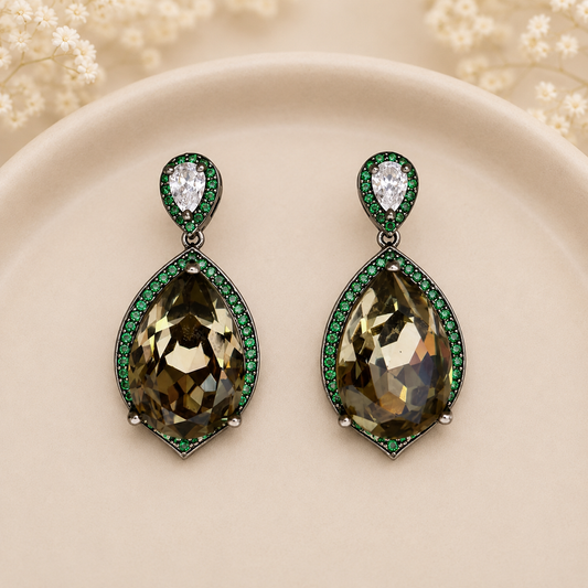 Tia Crystal drop earrings