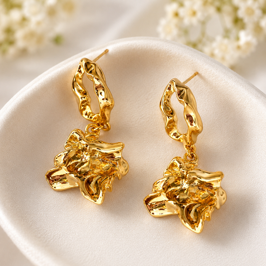 Textural flower danglers