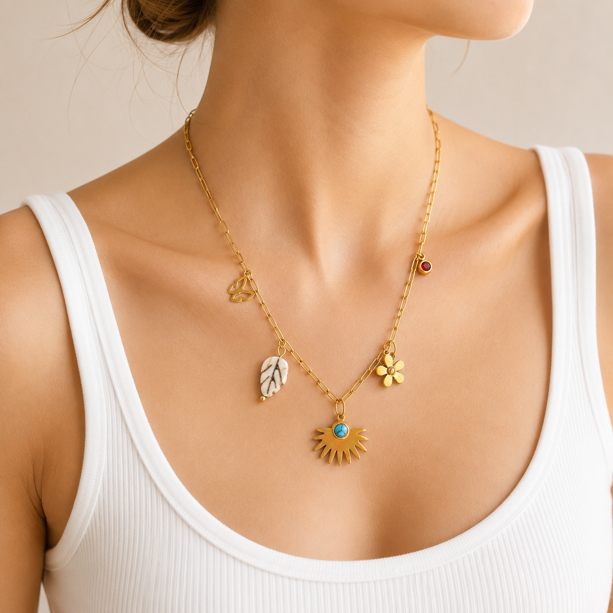 Boho Multi-Charm Necklace