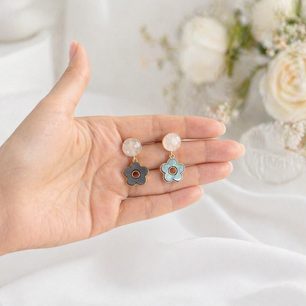 April quartz earrings