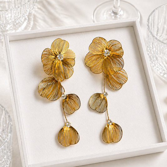Petals & flower earrings