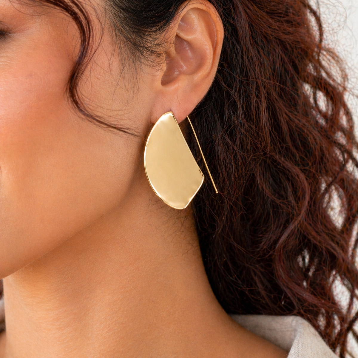Golden Arc Earrings