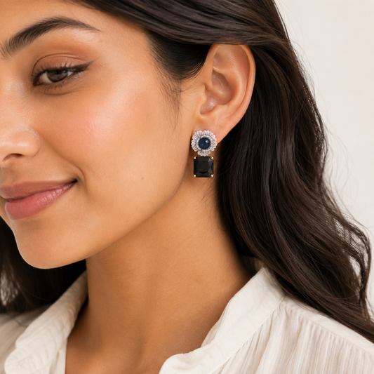 Midnight daisy earrings