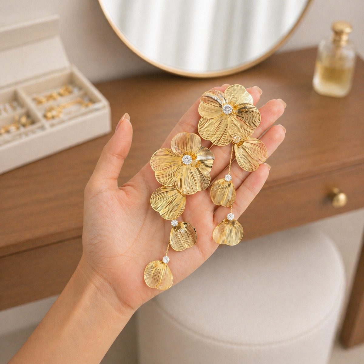 Petals & flower earrings