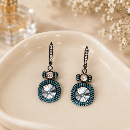 Blue crystal drops
