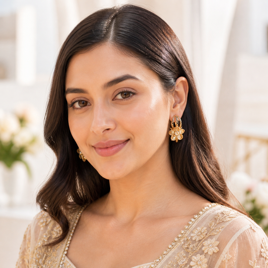 Petal bloom hoops