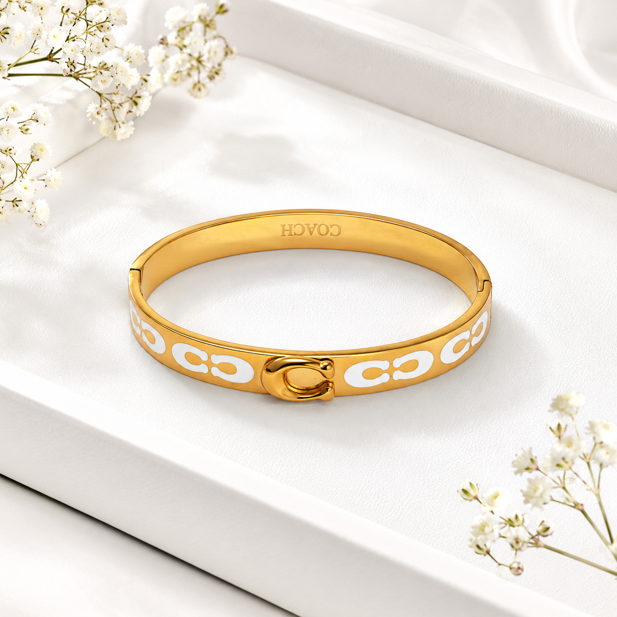 Enamel cc bracelet