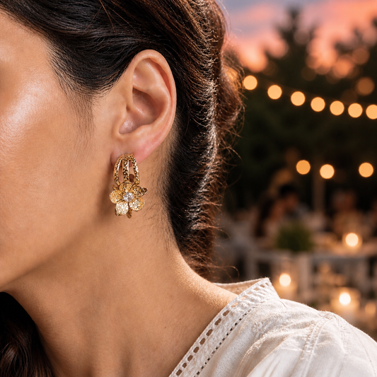 Petal bloom hoops