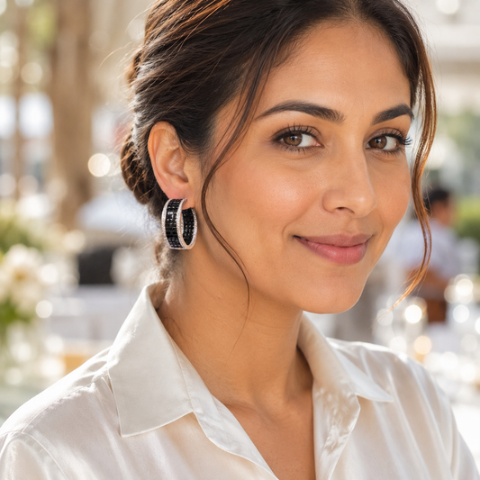 Bella black hoops