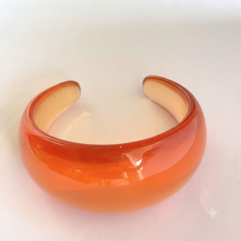 Tangerine Glow Resin Cuff