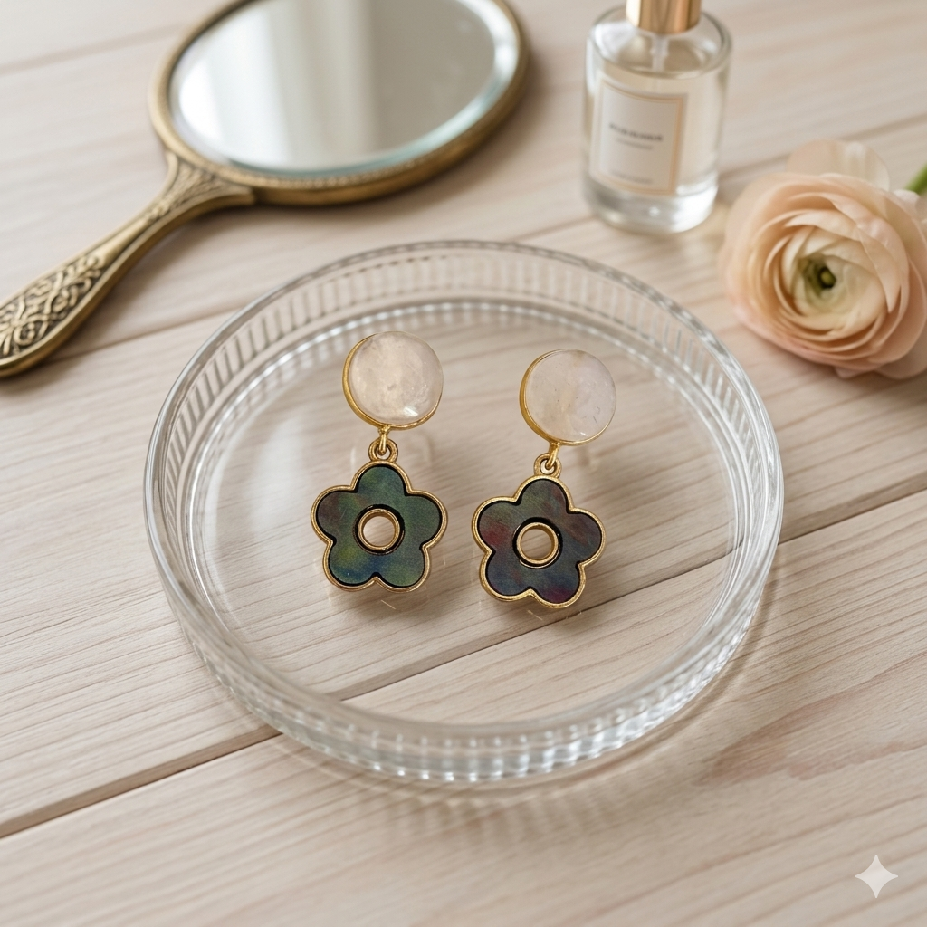April quartz earrings