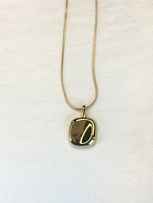 Gold Pebble Nugget Necklace